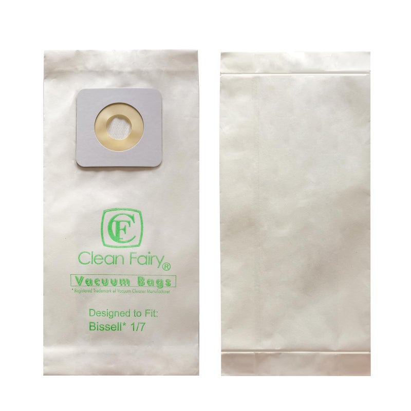 CF Clean Fairy 20Pack Replacement Bissell Style 1&7 Bags for PowerForce 1739 3522 3525 71Y7 PowerGlide 3545 Plus 3350 3550 3553 Lift-Off 3554 Powertrak 6592 Powerlifter Pet 2019 Series Upright Vacuums - Image 1